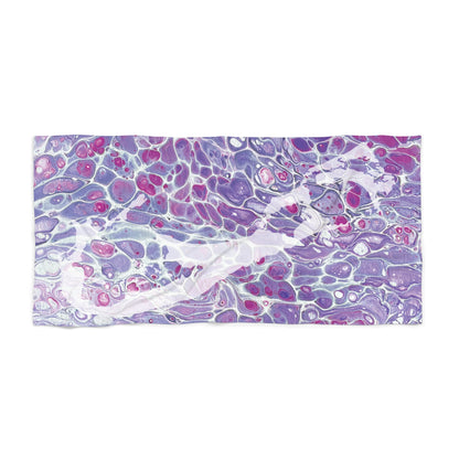 Purple Cells Beach Towel