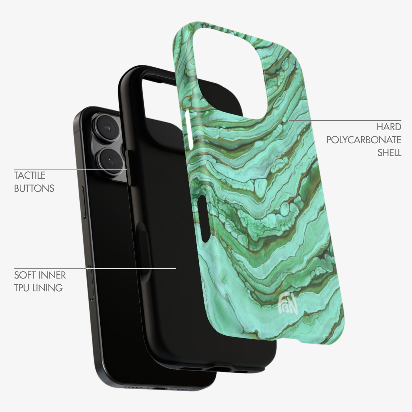 Emerald Hues Protective Cases